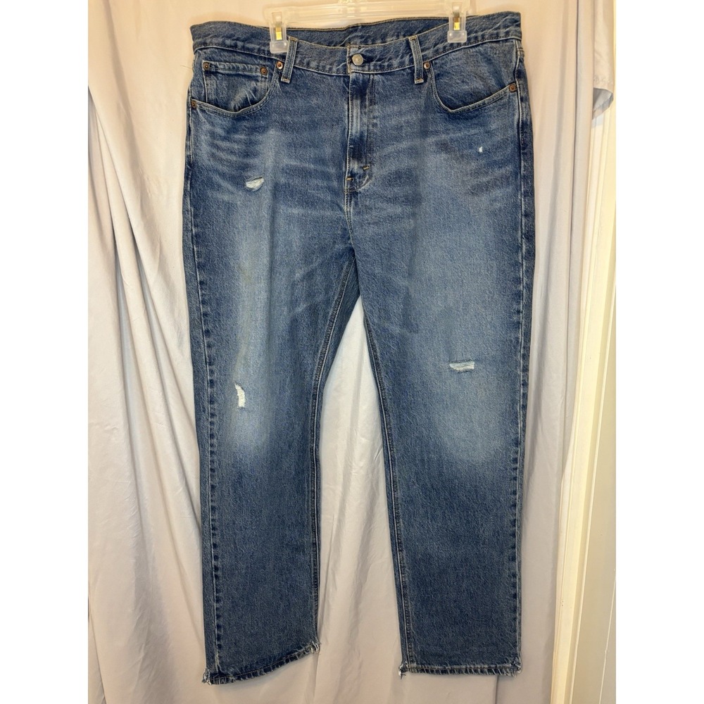 Levi's 541 Men's Athletic Tapered Denim Blue Jeans, Size 31x32 Blue Distressed
